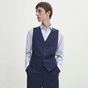 Zara Men Dressy Blue Vest
